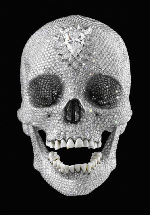 Damien Hirst’s diamond studded skull