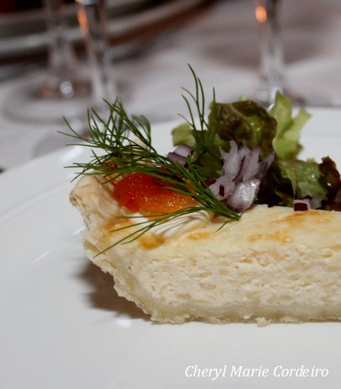 4 Cheese quiche for starter