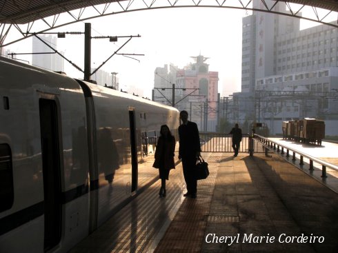 Shanghai Maglev Train, early morning.